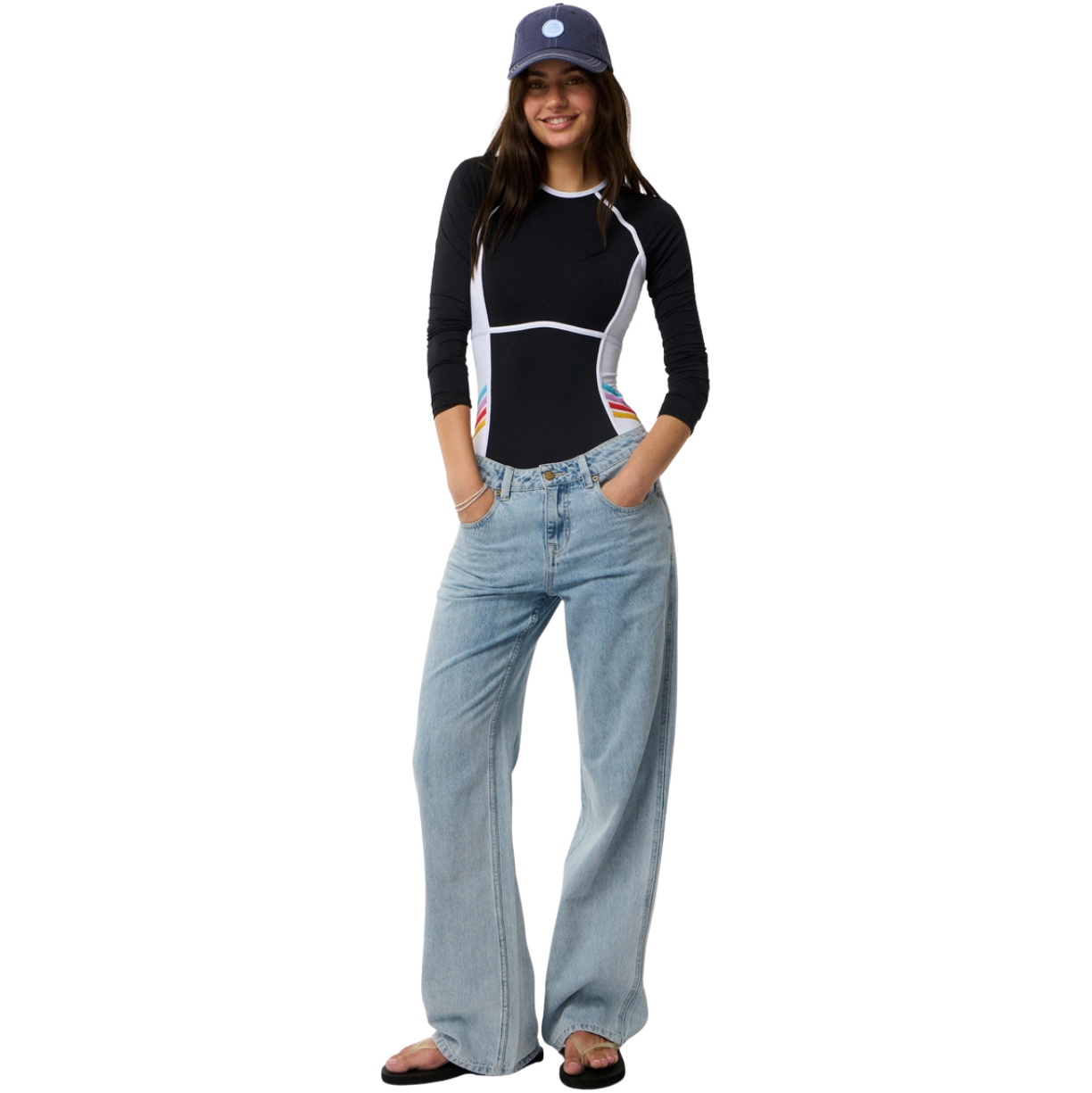 2026 Rip Curl Frauen Swell Wiederbelebung Langarm Surfsuit 1ATWRV - Black